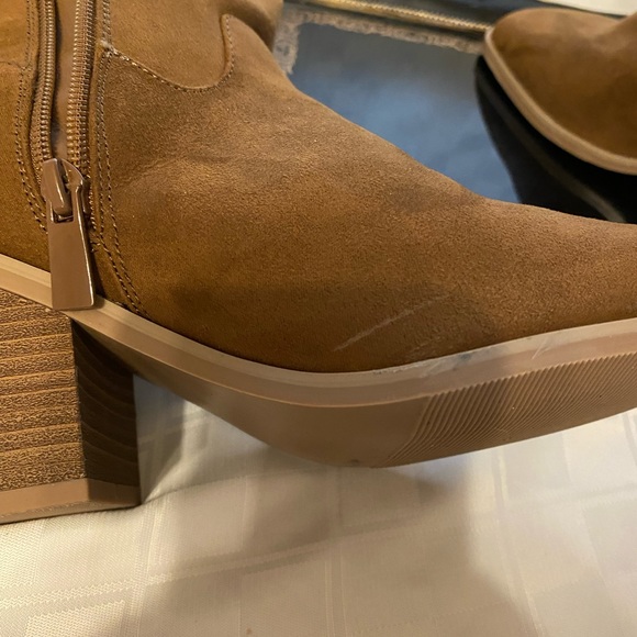 torrid Western Pull On Bootie Boots Cognac color size 7.5 WW - Picture 13 of 14